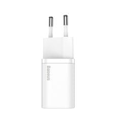 BASEUS Super hitri polnilnik USB-C 25 W Power Delivery Quick Charge – bel