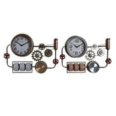 DKD Home Decor Stenska ura DKD Home Decor 52,5 x 9 x 39,5 cm Crystal Iron Vintage (2 enoti)