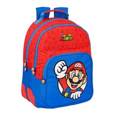 NEW Šolski nahrbtnik Super Mario Rdeča Modra (32 x 42 x 15 cm)