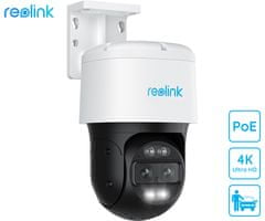 Reolink TrackMix PoE IP kamera, Wi-Fi, bela