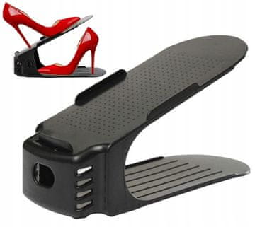 Korbi Črn Organizator za Čevlje - Nastavljiva Višina