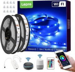 Lepro WIFI 10m Set LED trak RGB IP20 – 2x5m 5050 SMD