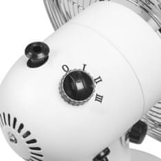 Retro namizni ventilator, 35 cm, 75°, 35W, bela