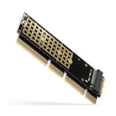 AXAGON PCEM2-1U, PCIe x16/x8/x4 - adapter M.2 NVMe M-key slot, 1U