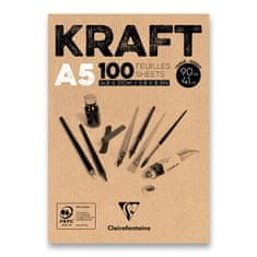 Clairefontaine Brown Kraft A5, 100 listov, 90 g