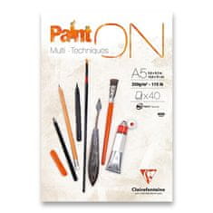 Clairefontaine Paint'ON White - A5, 40 listov, 250 g
