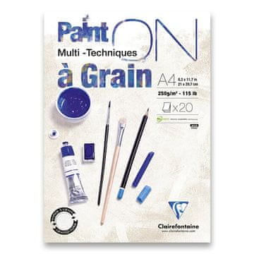 Clairefontaine Paint'ON Grain blazinica A4, 20 listov, 250 g