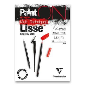 Clairefontaine Paint'ON Smooth - A4, 25 listov, 250 g