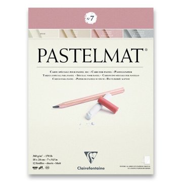 Clairefontaine Pastelmat št. 7 - 18 x 24 cm, 12 listov, 360 g