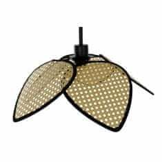 DKD Home Decor Talna svetilka DKD Home Decor Black Grey Metal Cement Rattan 60 W (45 x 72 x 165 cm)