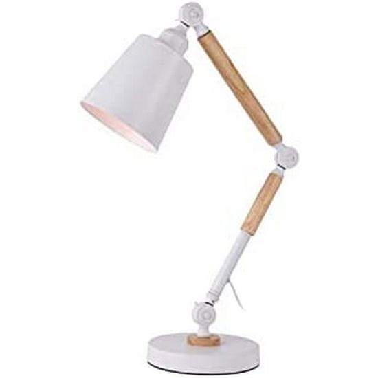 Edm Namizna svetilka EDM Wood White Metal 60 W (Ø 18 x 53 cm)