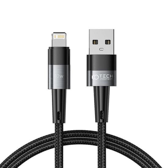 Tech-protect Ultraboost kabel USB / Lightning 12W 2.4A 1m, siva
