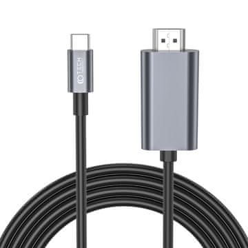 Tech-protect Ultraboost kabel USB-C / HDMI 4K 2m, črna