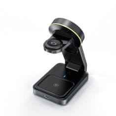 Tech-protect A28 MagSafe brezžični polnilnik za mobitel / Apple Watch / Airpods, črna