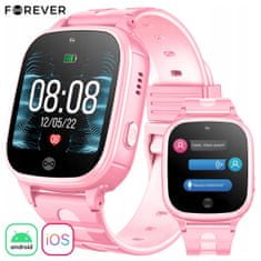 Forever See Me 2 KW-310 otroška pametna ura, 3,3 cm (1,3"), GPS+LBS+WiFi, klicanje, SOS, Android+iOS, roza - odprta embalaža