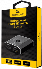 CABLEXPERT stikalo, dvosmerno, HDMI, 2x1, 4K, 60Hz, črno (DSW-HDMI-21)
