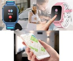 Forever Find Me 2 KW-210 otroška pametna ura, 3,6 cm (1,44"), GPS, klicanje, SOS, Android+iOS, roza
