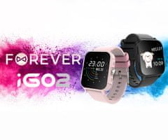 Forever iGO2 JW-150 pametna ura, 3,65 cm (1,44"), Bluetooth, Android+iOS, črna