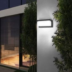 LUMILED Vrtna svetilka E27 fasadna stenska svetilka LEVIS pravokotna