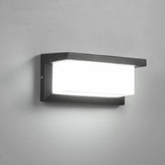 LUMILED Vrtna svetilka E27 fasadna stenska svetilka LEVIS pravokotna
