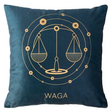 Darymex Prevleka za vzglavnik 40x40 Zodiak Vaše zodiakalno znamenje Tehtnica črna