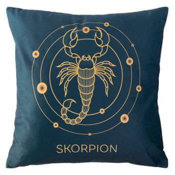 Darymex Prevleka za vzglavnik 40x40 Zodiak Vaše zodiakalno znamenje Škorpijon črna