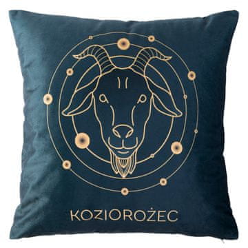 Darymex Prevleka za vzglavnik 40x40 Zodiak Vaše zodiakalno znamenje Kozorog črna