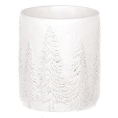 Autronic Betonska vaza, motiv drevesa, belo-srebrna. GD623