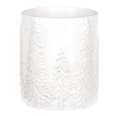 Autronic Betonska vaza, motiv drevesa, belo-srebrna. GD623