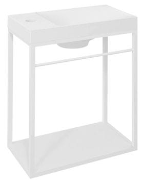 SAPHO Konzolna polica CREST, 39,5x45x21,7cm, bela, mat, odporna na zmrzal