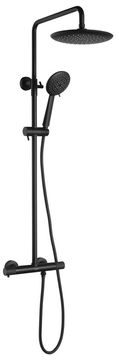SAPHO SOLARIS Termostatski tuš stolp s črno mat površino