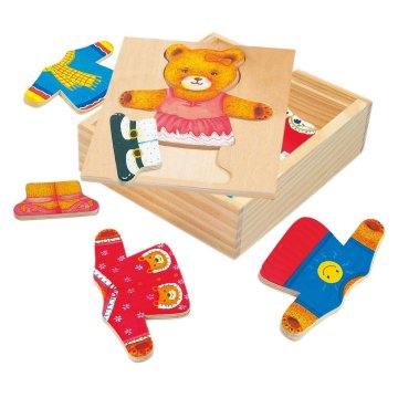 Bino oblačenje puzzle - medved