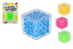 Teddies Plastična sestavljanka labirintna kocka 5x5cm - mešanica barv