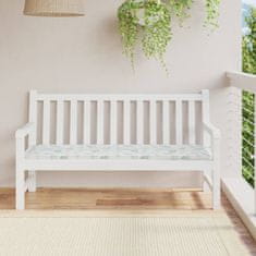 Vidaxl Blazina za vrtno klop vzorec listov 150x50x3 cm oxford tkanina