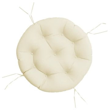 Vidaxl Okrogla blazina krem Ø 60 x 11 cm oxford tkanina