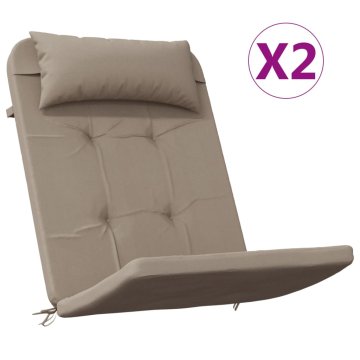 Vidaxl Blazine za stole Adirondack 2 kosa taupe oxford tkanina