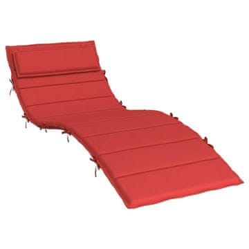 Vidaxl Blazina za ležalnik rdeča 180x60x4 cm oxford tkanina