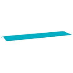 Vidaxl Blazina za vrtno klop turkizna 200x50x4 cm tkanina