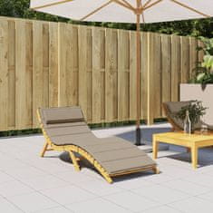 Vidaxl Blazina za ležalnik taupe 180x60x3 cm oxford tkanina