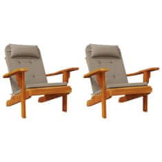 Vidaxl Blazine za stole Adirondack 2 kosa taupe oxford tkanina