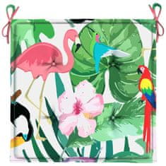 Vidaxl Blazine za vrtne stole 6 kosov večbarvne 40x40x4 cm tkanina