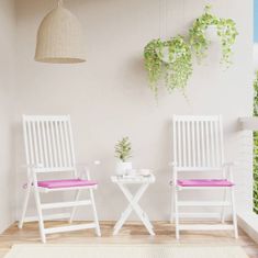 shumee Blazine za vrtne stole 2 kosa roza 40x40x3 cm tkanina
