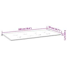 Vidaxl Blazina za vrtno klop vzorec listov 100x50x4 cm oxford tkanina