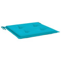 Vidaxl Blazine za vrtne stole 6 kosov turkizne 40x40x4 cm tkanina
