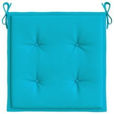 Vidaxl Blazine za vrtne stole 6 kosov turkizne 40x40x4 cm tkanina
