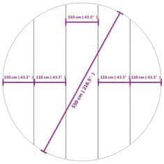 Vidaxl Podloga za bazen svetlo siva Ø550 cm poliestrski geotekstil