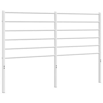 Vidaxl Kovinsko nadomestno vzglavje belo 135 cm