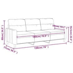 Vidaxl Trosed vinsko rdeč 180 cm blago