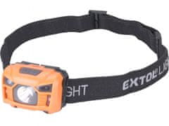 Extol Light naglavna svetilka 100lm, USB polnjenje, z IR senzor, 3W ICE