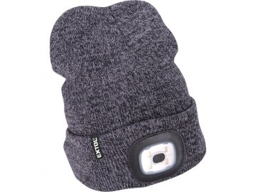 Extol Light kapa z naglavno svetilko 4x45lm, USB polnjenje, siva/črna, univerzalna velikost
